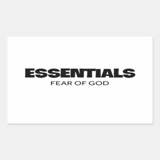 essentials fear of god rectangular sticker