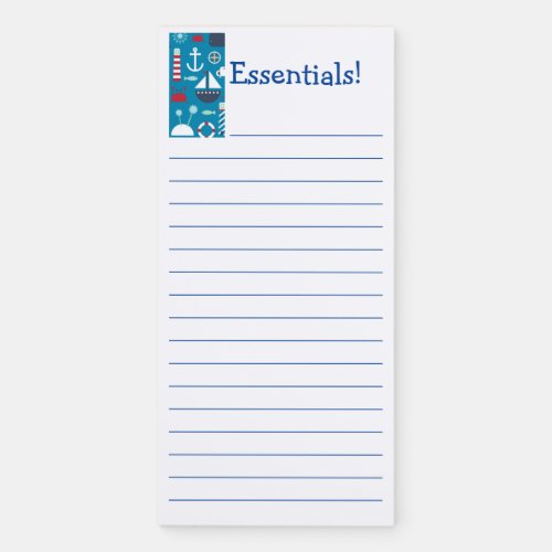 Essentials List Nautical Magnetic Notepad