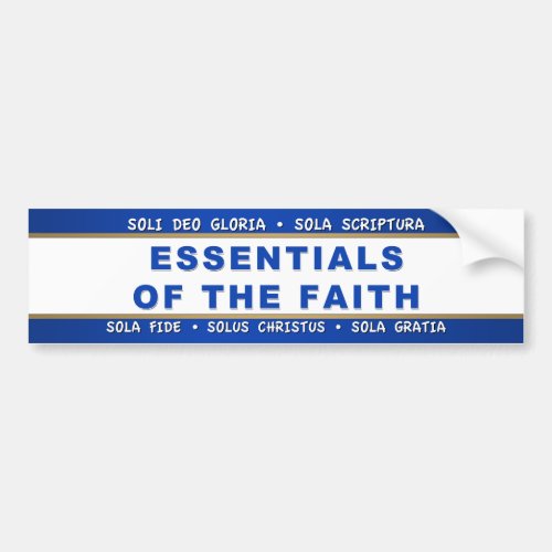 Essentials of the Faith Bumper Sticker