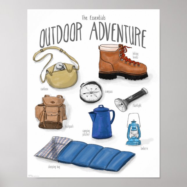 Essentials: Outdoor Adventure Camping Poster (Front)