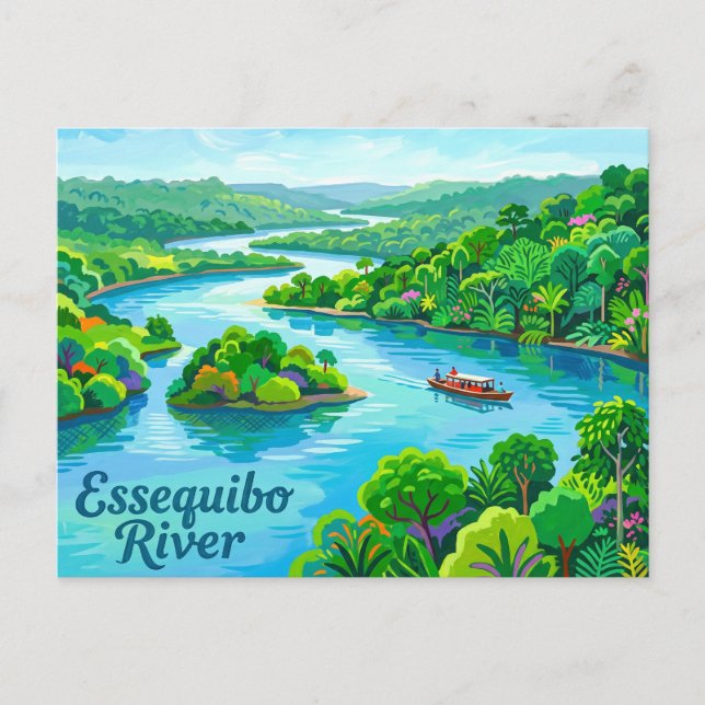 Essequibo River Guyana Postcard (Front)