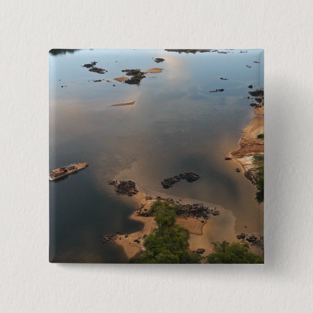 Essequibo River, longest river in Guyana, and 2 Button (Front)