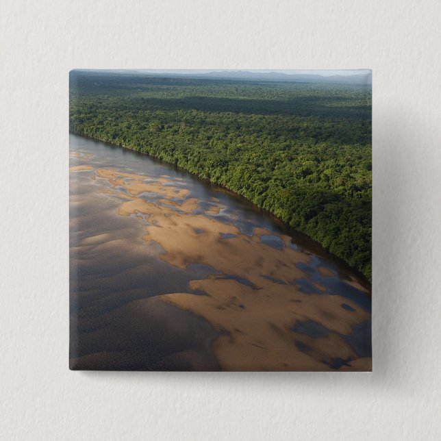 Essequibo River, longest river in Guyana, and 3 Pinback Button (Front)