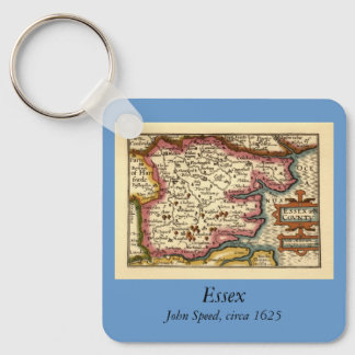 Essex County England Old Antiquarian Atlas Map Keychain