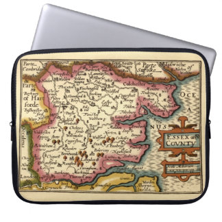 Essex County England Old Antiquarian Atlas Map Laptop Sleeve