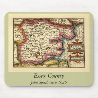 Essex County England Old Antiquarian Atlas Map Mouse Pad