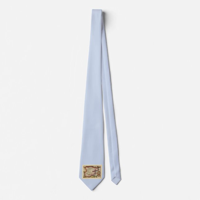 Essex County England Old Antiquarian Atlas Map Neck Tie (Front)