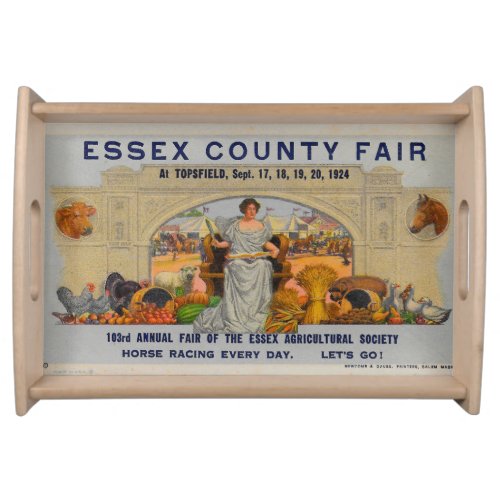 Essex County Fair Topsfield Vintage Postcard Tray