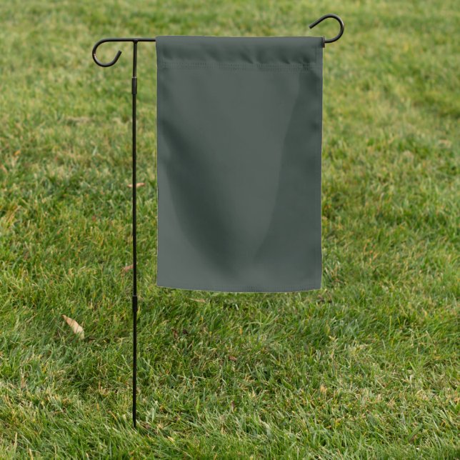 Essex Green Solid Color Garden Flag (In SItu)