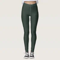 Essex Green Solid Color Leggings