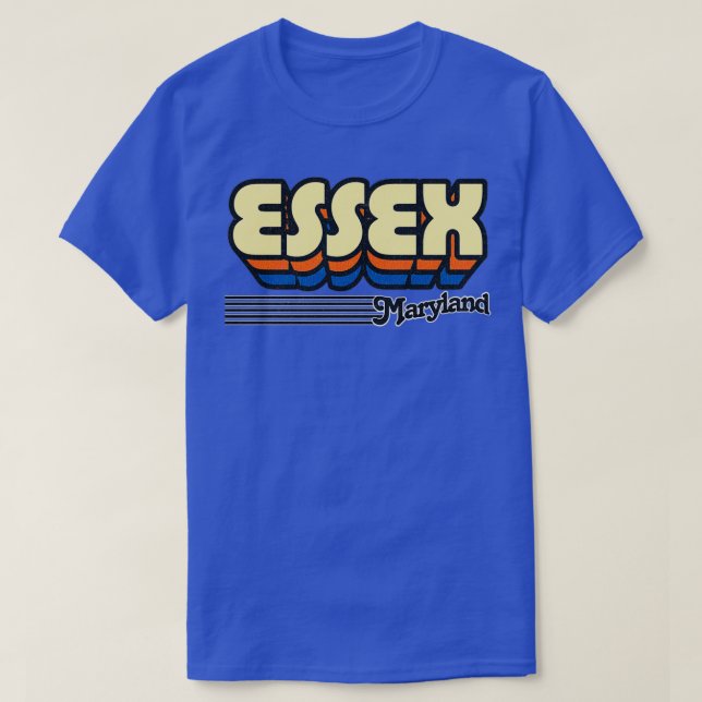 Essex Maryland Retro Stripes T-Shirt (Design Front)