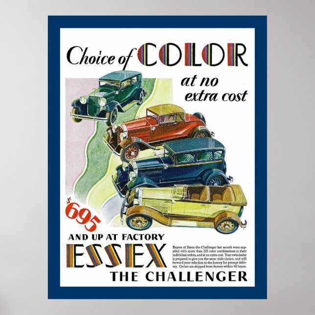 Essex The Challenger Automobile Poster (Front)