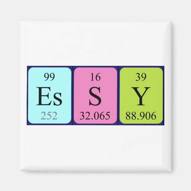 Essy periodic table name magnet (Front)