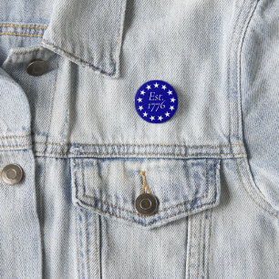 Est. 1776 Betsy Ross Flag Patriotic Gift Button
