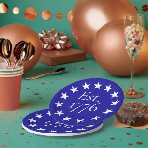 Est. 1776 Betsy Ross Flag Patriotic Gift Paper Plates