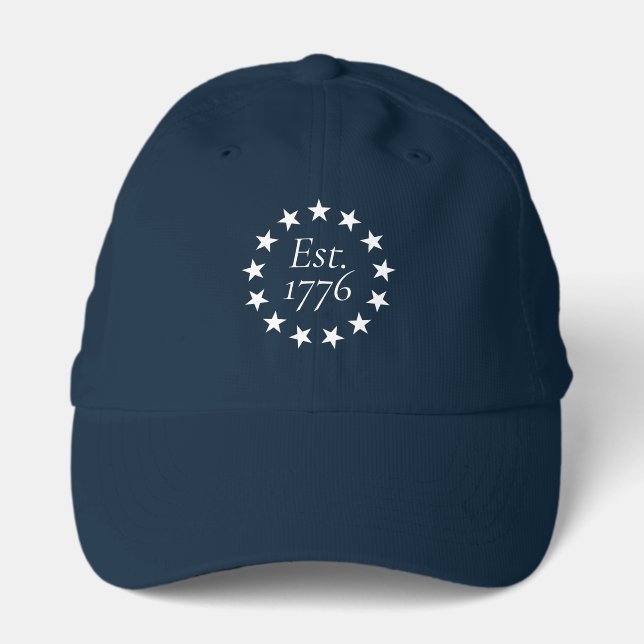 Est. 1776 Betsy Ross Flag Patriotic Gift Performance Cap (Front)