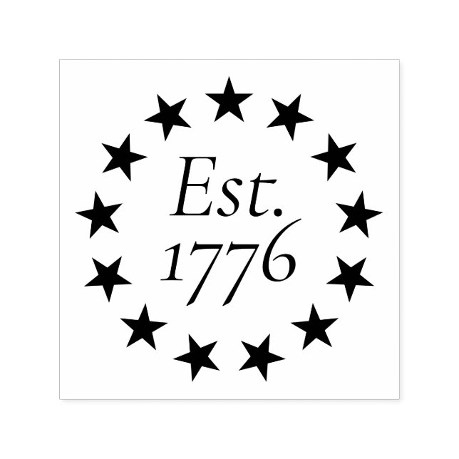 Est. 1776 Betsy Ross Flag Patriotic Gift Self-inking Stamp (Design)