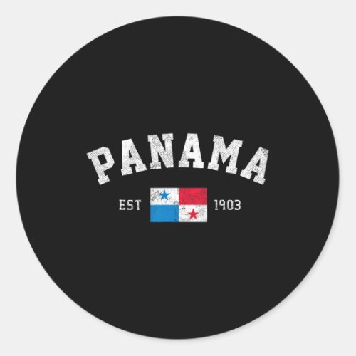 Est 1903 Panamanian Flag Independence Day  Classic Round Sticker