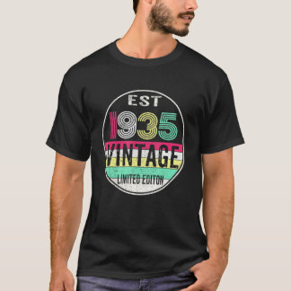 Est 1935 Vintage 1935  87th Birthday T-Shirt