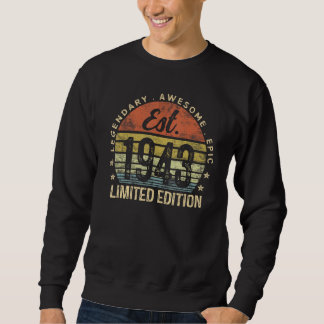 Est 1943 Limited Edition 82nd Birthday Vintage 82 Sweatshirt