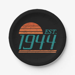 Est. 1944 Vintage 80 Yrs Old Paper Plates