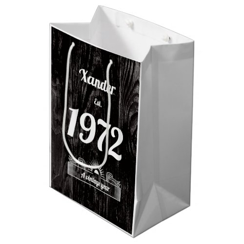 Est 1972 A Vintage Year Medium Gift Bag