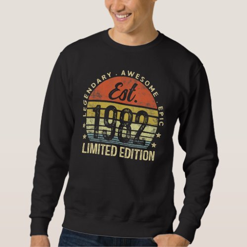 Est 1982  40th Birthday  40 Year Old Sweatshirt