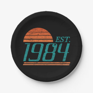 Est. 1984 Vintage 40 Yrs Old Paper Plates