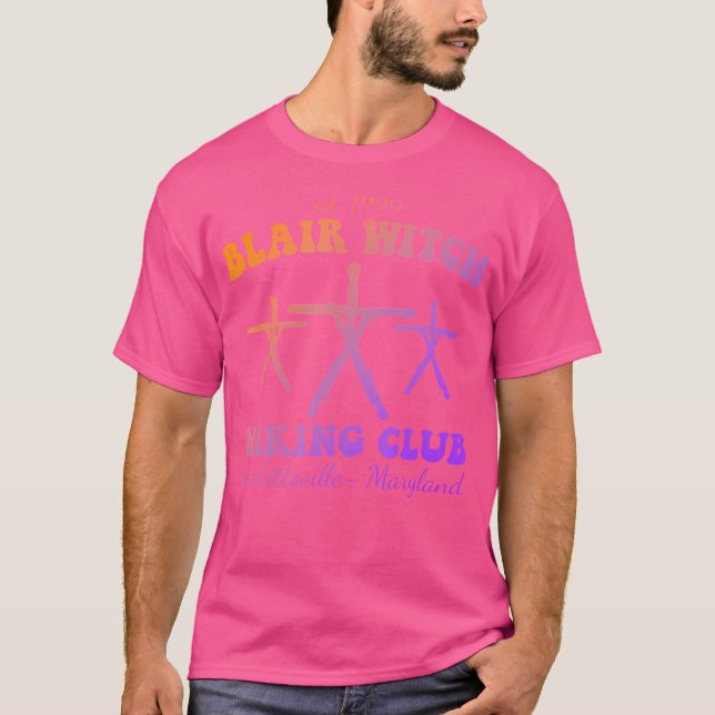 Est 1999 Blair Witch Hiking Club Burkittsville Mar T-Shirt (Front)