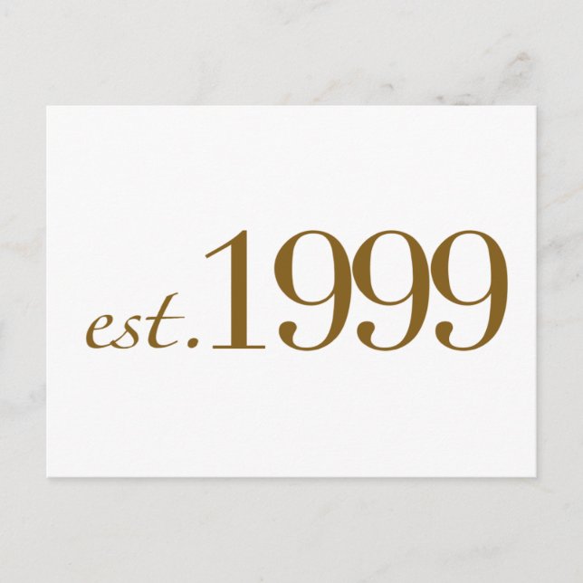 Est 1999 postcard (Front)