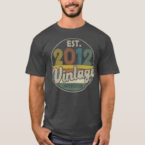 Est 2012 Vintage 2012 Limited Edition 10th T_Shirt