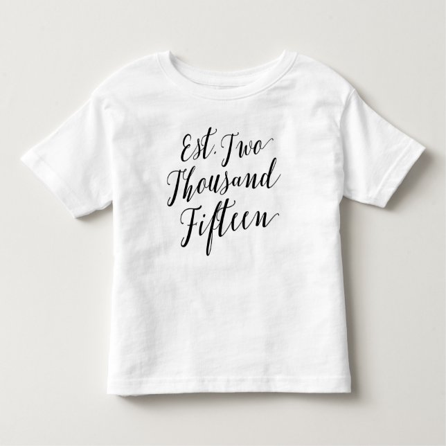 Est. 2015 toddler t-shirt (Front)