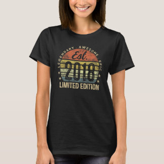 Est 2018 Limited Edition 7th Birthday Gifts 7 Year T-Shirt