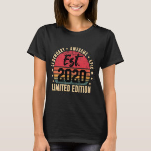 Est 2020 Limited Edition 4 Year Old Vintage 4th Bi T-Shirt