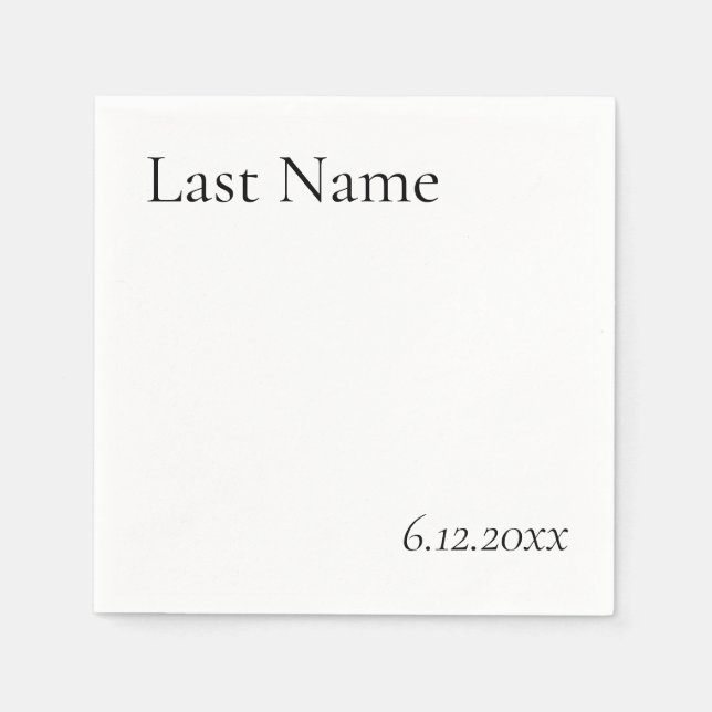 Est. Newlyweds Napkins (Front)