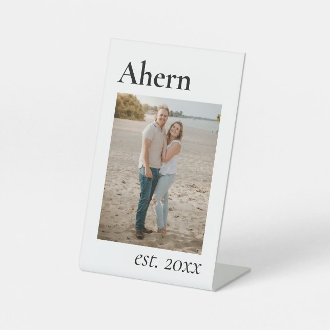 Est. Newlyweds Pedestal Sign (Front)