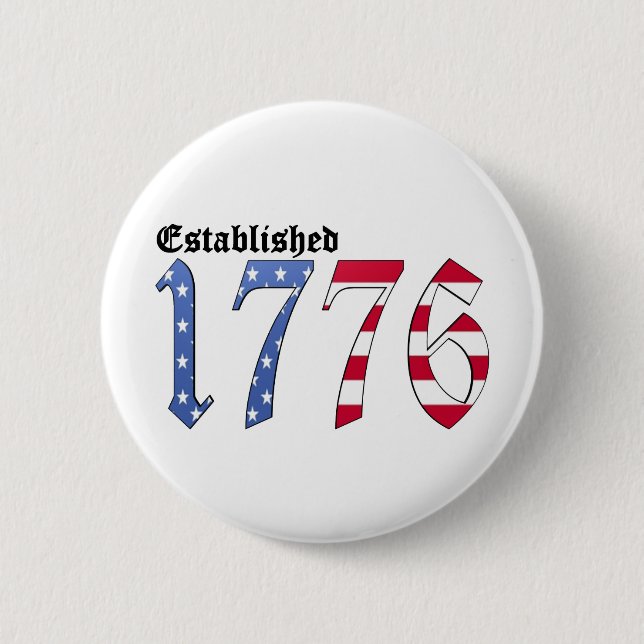 Established 1776 pinback button (Front)