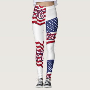 Established 1776 With American Flag Leggings