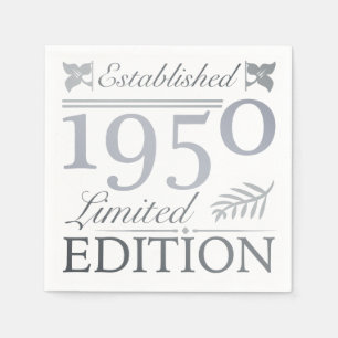 Established 1950 70th Birthday Napkins