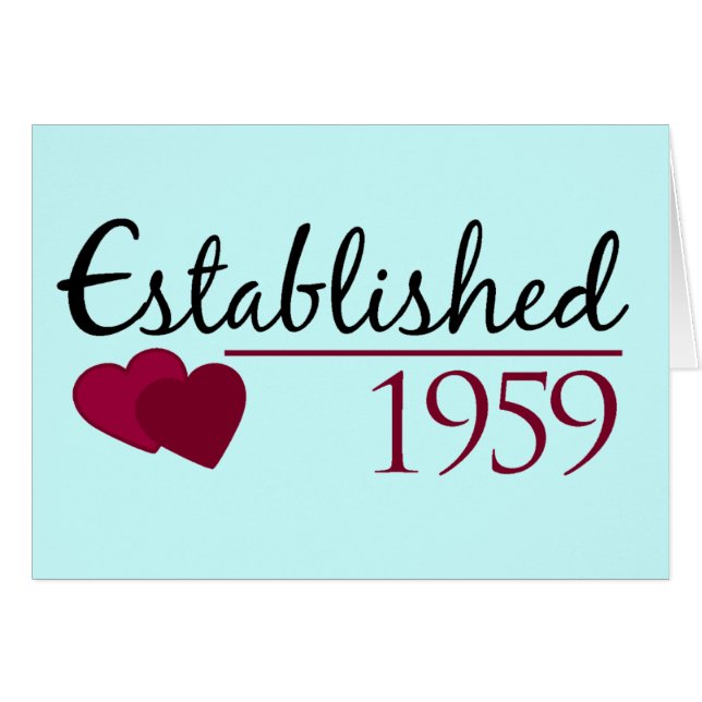 Established 1959 cards (Front Horizontal)
