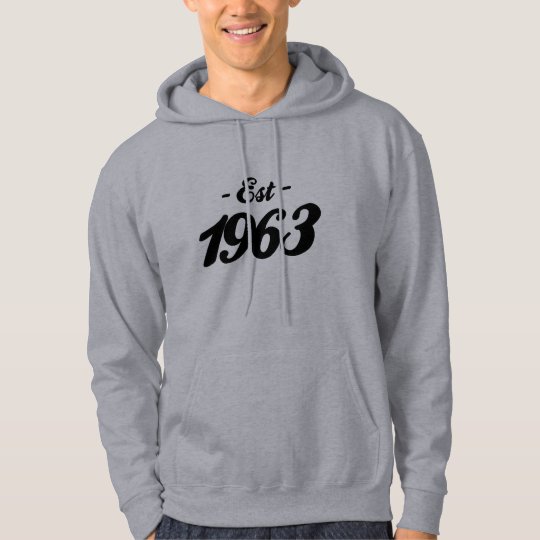established 1963 - birthday hoodie