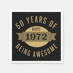 Established 1972 50th Birthday Napkins