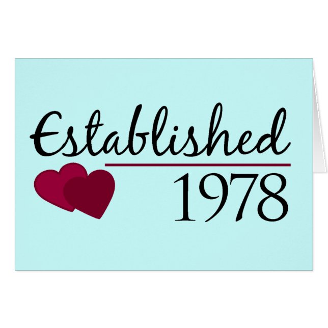 Established 1978 cards (Front Horizontal)