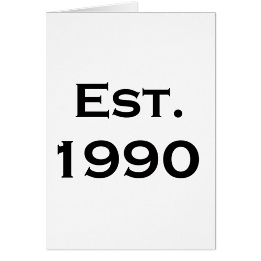 established 1990 cards (Front)