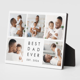 Established 5 Photos Best Dad Ever  Plaque