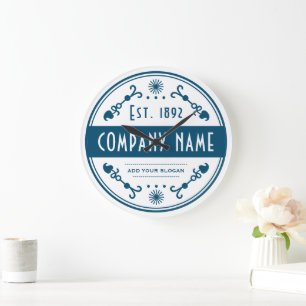 Established Business Name, Decorative Large Clock