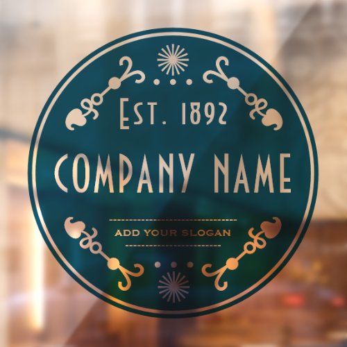 Established Business Name Decorative Window Cling