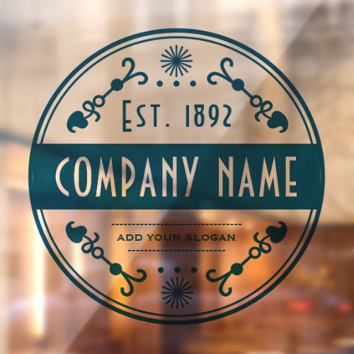 Established Business Name Decorative Window Cling