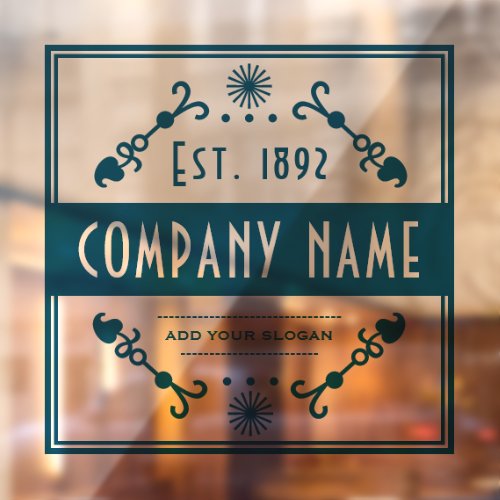 Established Business Name Decorative Window Cling