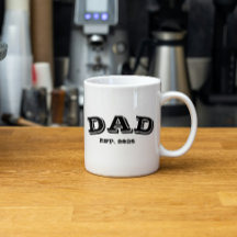 Established Dad New Father Est Year Typography